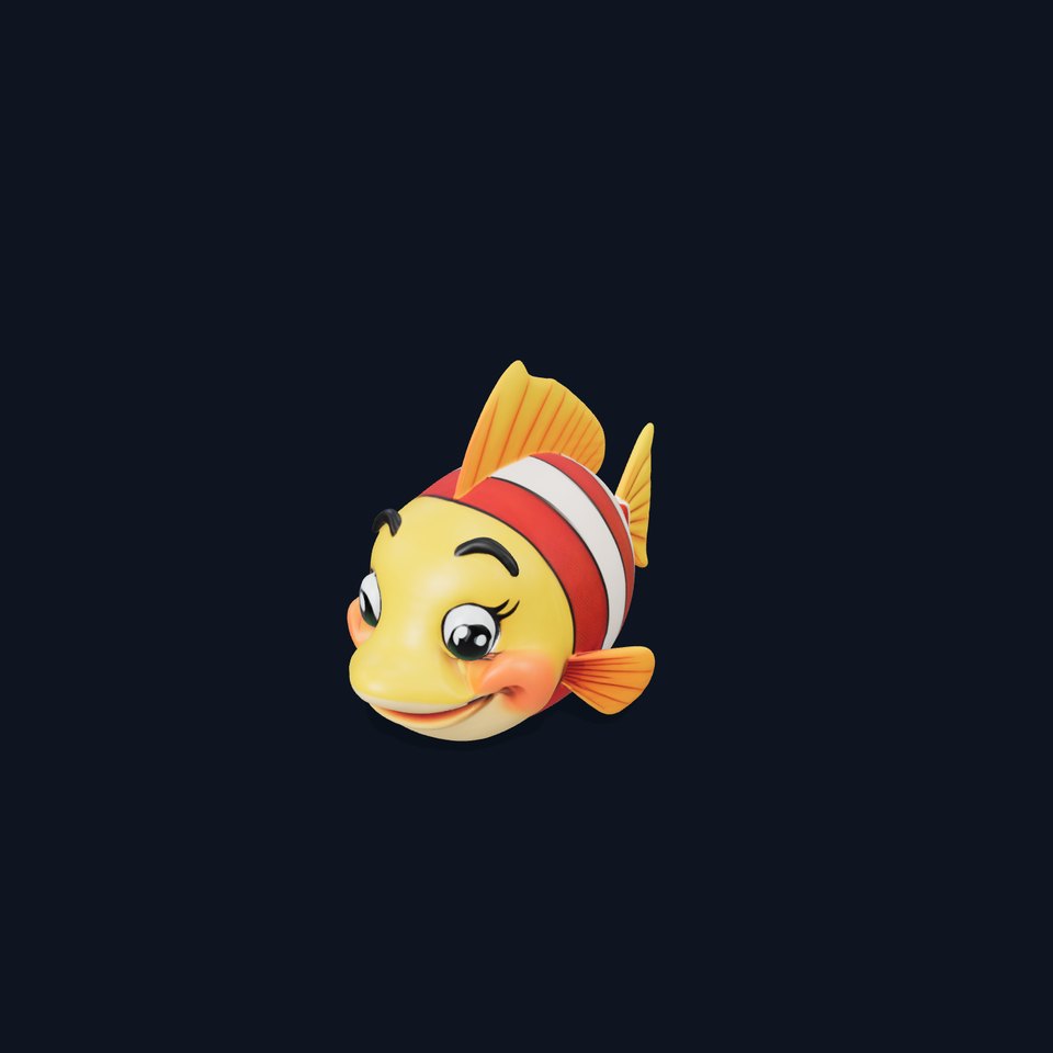 Animated Clownfish Character Model Pack for Games and Animation